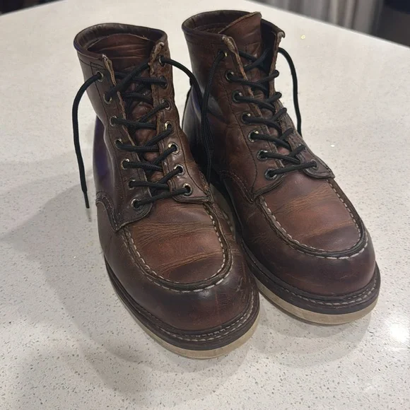 REDWING BOOTS - 1907 MOC TOE COPPER ROUGH & TOUGH LEATHER - Sz 8D - Picture 6 of 7